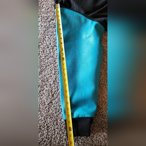 Cheersport National Champion varsity jacket black body and turquoise sleeve XXXL - Picture 10 of 11